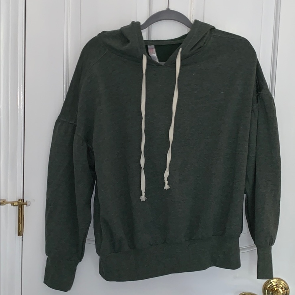 Navy green hoodie